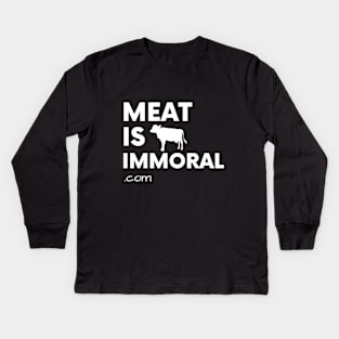 Meat Is Immoral - Cow Kids Long Sleeve T-Shirt